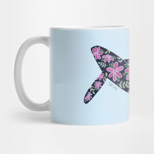 Floral Whale - Cool Colors Mug